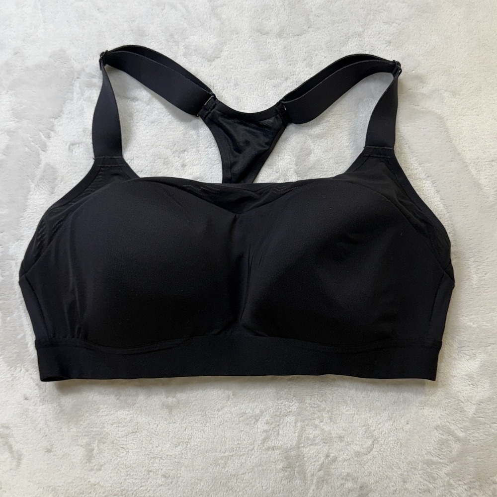 Brooks Sports Bra 36D Black High Impact Racerback‎ Running Workout Bra